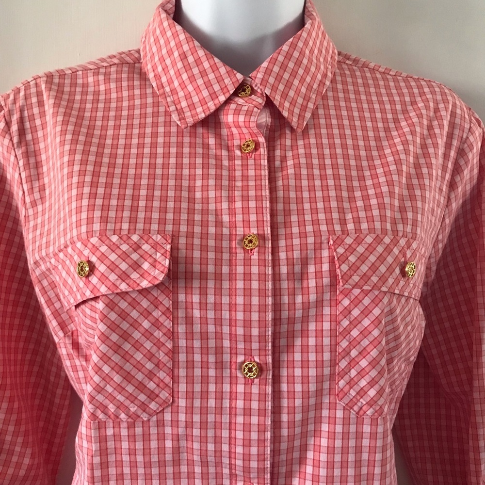 Jaclyn Smith  blouse  shirt Roll tab sleeve